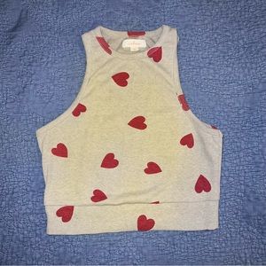 Ribbed Heart Crop Top